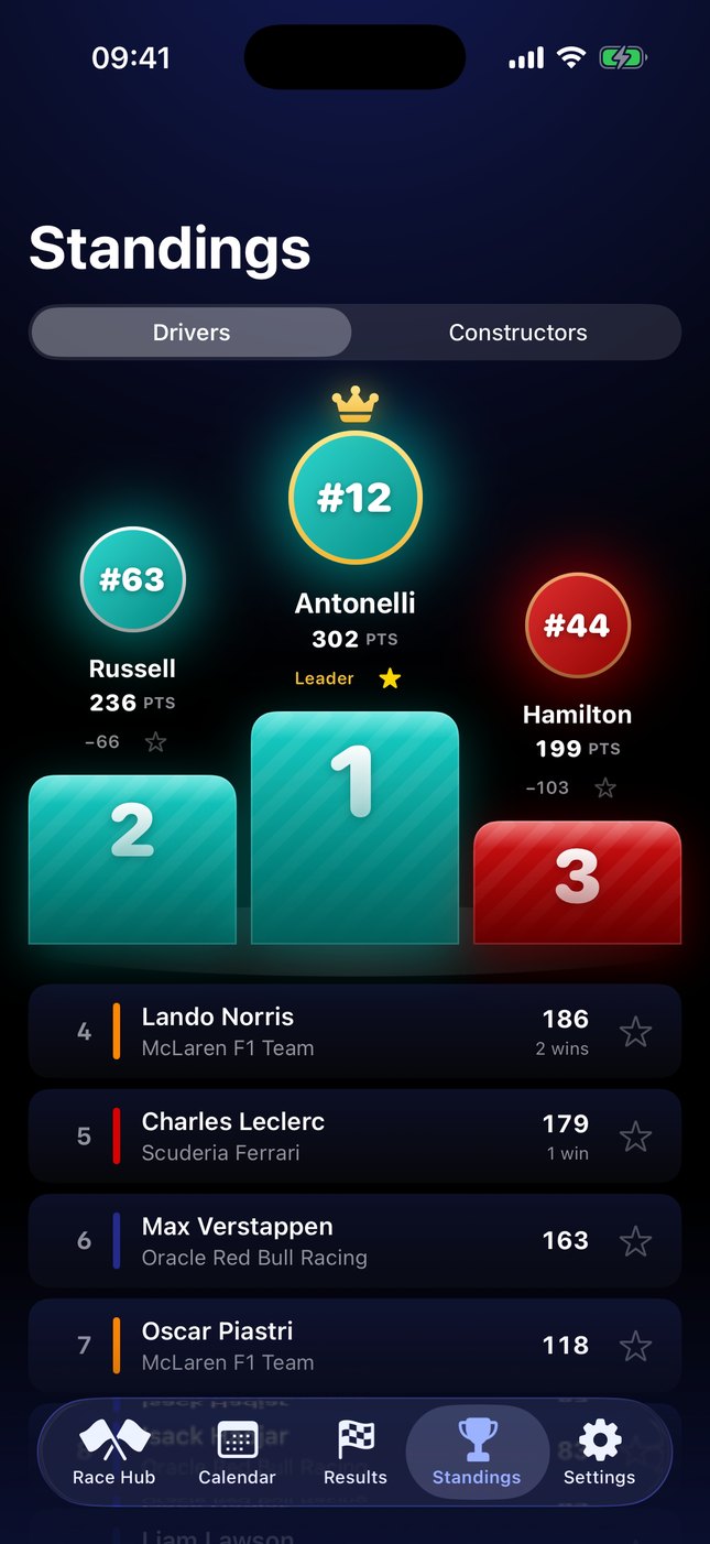 App screen in blue and teal themes